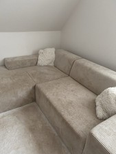 L Sofa Beige Cord