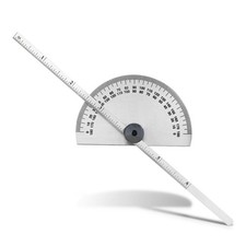 Winkelmesser mit Tiefenlehre 150mm Goniometer Gradbogen Stell Schmiege Edelstahl