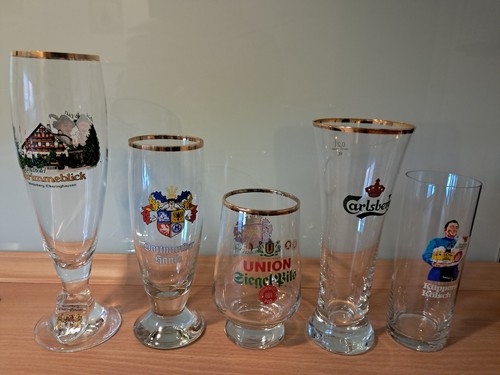 Sammlung alter biergläser - alter,