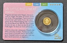 Münze Baby-Pinguin, 0 5 Gramm  .9999 Feingold,  Auflage 5000 Stück