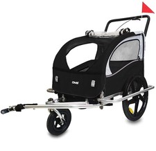 DMS Fahrradanhänger 2 in 1 Kinderanhänger Fahrrad Anhänger Jogger Radanhänger 