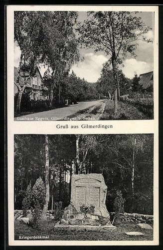 Ansichtskarte gilmerdingen - ansichtskarte,