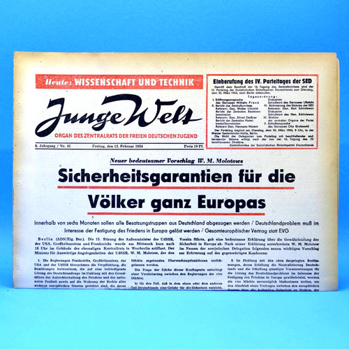 Junge welt 1954 - welt, 12.02.1954