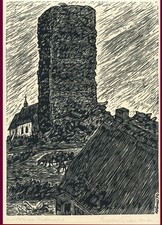 4 Originalgraphiken - handsigniert - "Landschaften" - Fundgrube - Nachlass