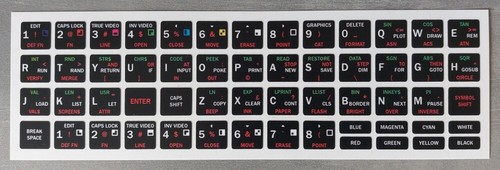 Spectrum keyboard stickers - zx,