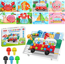 Mosaik Steckspiel für Kinder 2-5 Jahre - Farbenlernen Montessori Spielzeug