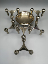 Nagel Stoffi 6x Kerzenleuchter Element 1x Basis Stecksystem Midcentury BMF Quist