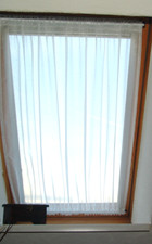 Scheibengardinen Dachfenster B 140cm x H 98cm Spanngardine Weiß Gardine Vorhang