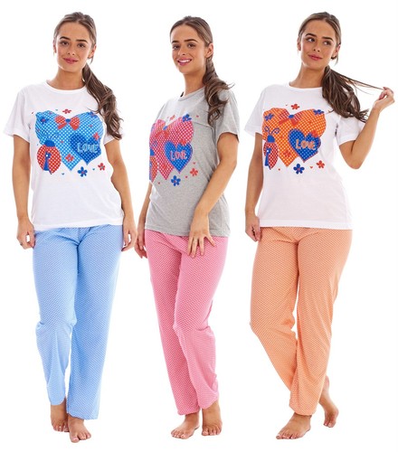 Damen pyjama set - pyjama, kurzarm
