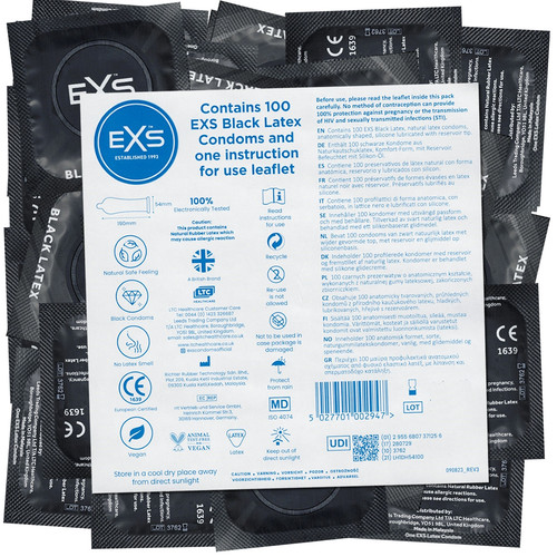 Exs black latex 100er - black,