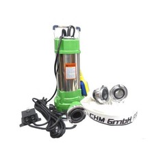 CHM GmbH® Schmutzwasserpumpe 550 Watt Fäkalienpumpe 11000 L/h mit C-Schlauch