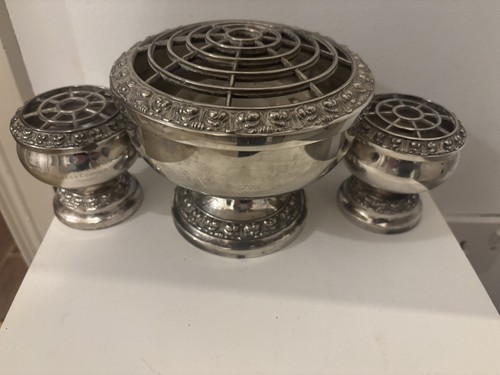 Vintage versilbert rose - 3x,