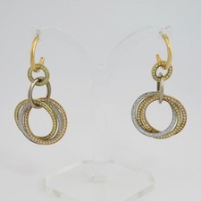 Cartier Trinity Ohrstecker Ohrhänger mit Brillant Besatz in 750/18K Gold Vintage