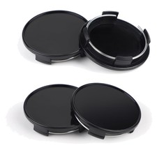 Radnabenkappen, Nabendeckel, Felgendeckel, Radkappen, 65mm, schwarz, 4 Stück