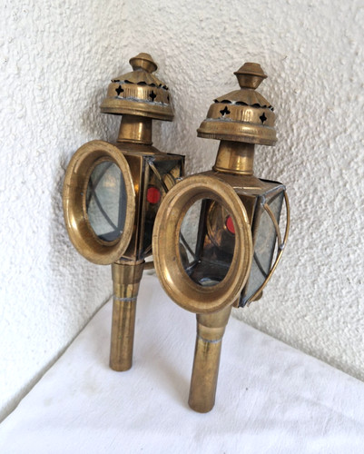 Kutschenlampen paar messing - paar,
