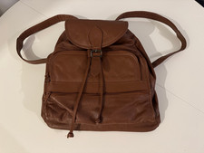 Serge Agostini Rucksack Echtleder braun – handgefertigt Vintage Design – viele F