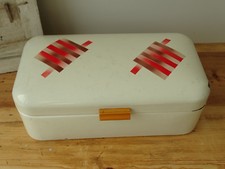 S0225 Alte Brotdose / Brotkasten aus Emaille - EMAIL um 1960 ANTIK