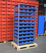 Schulte Lagerregal mit Lagerkisten Länge 1.055 mm Fachbodenregal Magazinregal