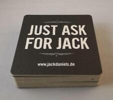 20 Jack Daniels Whiskey Untersetzer, "JUST ASK FOR JACK", schwarz, Bar, Neu!