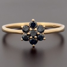Cluster-Ring 9 kt Gelbgold