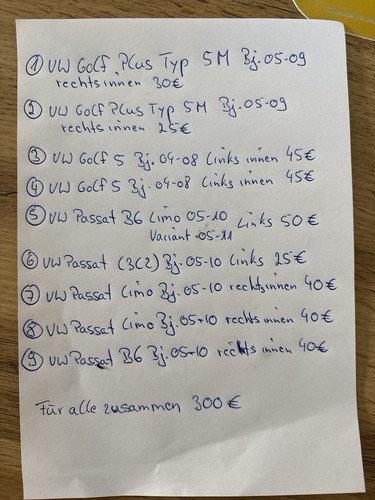 Rückleuchten golf plus 5 - rückleuchten, vw