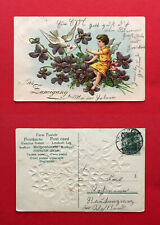 Super Prägedruck AK 1907 Engel Schutzengel mit weisser Taube   ( 57064