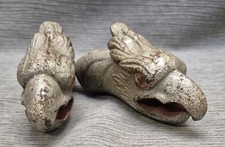 2 alte Eisen Adlerköpfe f