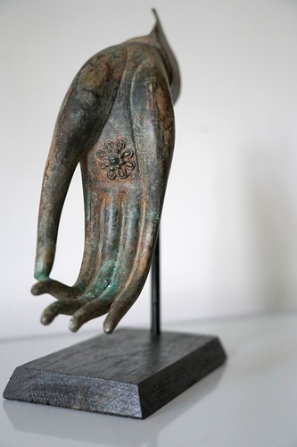 Bronze buddha hand - bronze, mit
