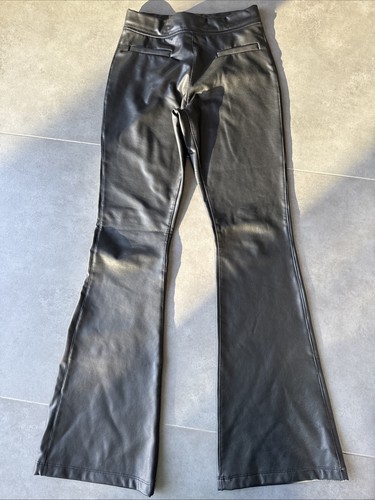 Zara kunstlederhose schlaghose - zara,