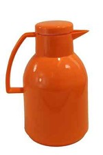  Thermoskanne, Warmhaltekanne, Kaffee-/Teekanne - 1 L-Glaseinsatz orange
