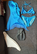 Magictail H2O Meerjungfrau Nixe Schwanzflosse Monoflosse Gr L Blau Bikini
