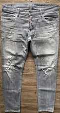 Dsquared2 Skater Jean Herren Gr. 54 Grau Cropped Ripped, Stonewashed 490€