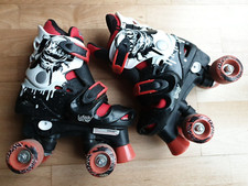 OSPREY Quad Roller Skates Kinder Rollschuhe verstellbar 32-36 schwatz/rot/weiß