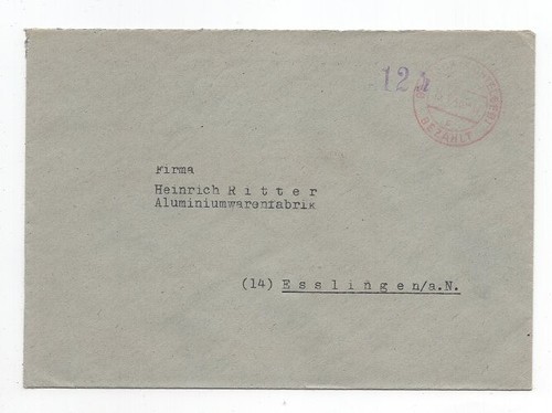 Gebühr bezahlt brief - gebühr,