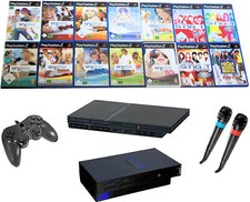 Playstation 2 Konsole mit Controller + Singstar und Buzz Spiele nach Wahl - PS2