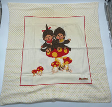 Monchhichi Affe Pilze Kissenbezug Bettwäsche bedding vintage