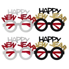 4er Set Brille "Happy New