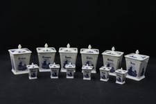 Set Gewürzdosen Deckel Keramik Vorratsdose Zimmt Porzellan Dosen vintage