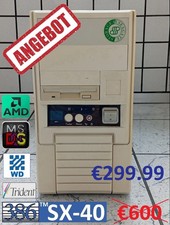 Alter Computer - AMD 386SX-40, Zida  TD-70AN, 270MB HDD, 3 1/2 FDD - Tested! OK!