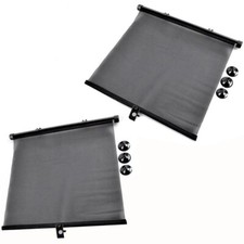 2x Auto Sonnenrollo Set Sonnenschutz 45x54cm Sonnenblende Sonnenschutzrollo