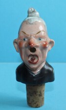 Alte Porzellan Schnapsnase Witwe Bolte / Ausgießer Pourer Old Lady Head Verseur