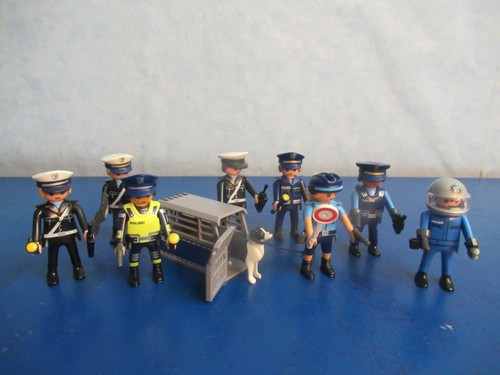 Blaue polizei figuren - 8x,