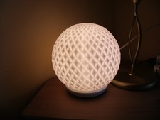 Kugelleuchte Tischlampe Lampe Rund Weiss 18cm Keramik Kugel Weihnachten