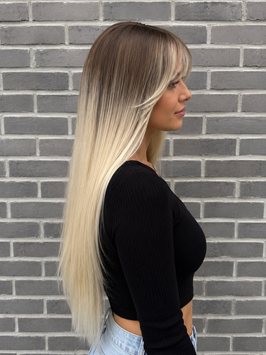 Perücke blond lang - blond, natürlich