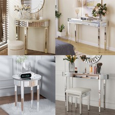 Beistelltisch Konsolentisch Flurtisch verspiegelt Sofatisch Couchtisch Glas 4Typ