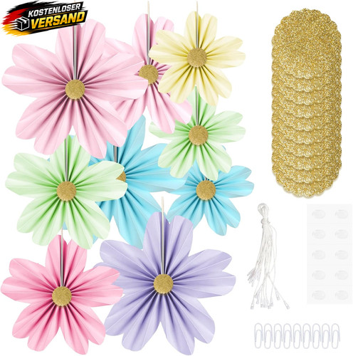Papierfächer deko set - deko, 9
