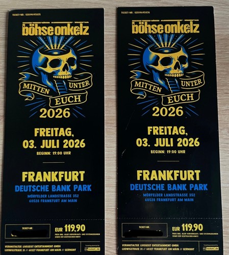Böhse onkelz tickets - onkelz,