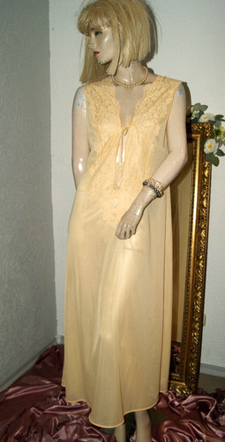 Langes nylon negligee lingerie - negligee,