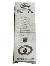 Nino Leuchten Energiesparlampe 7W E14 Glühbirne Weiß