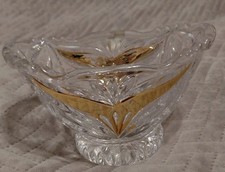 Anna Hütte Bleikristall Glas Bonboniere Schmuck Schale CARAT DECOR  24PbO